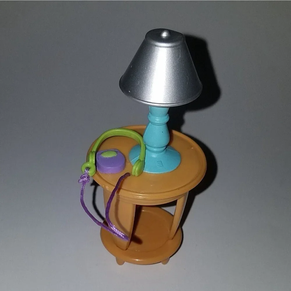 Fisher Price Loving Family Living Room Lot Corner Shelf Coat Rack End Table Lamp
